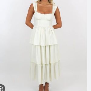 WEWOREWHAT CORSET POPLIN DRESS 🤍🤍